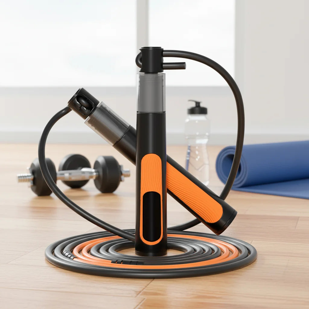 USB Rechargeable Digital Smart Jump Rope, Adjustable Length, Countdown & Counting
