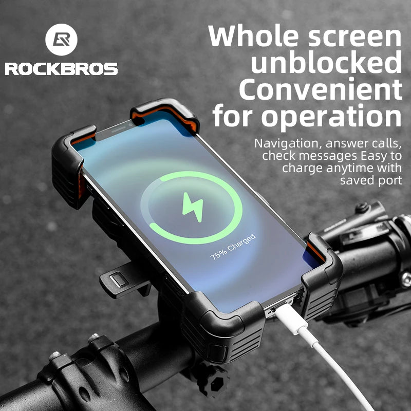Bicycle Phone Holder Mount 360 Degree Adjustable Fit for 4.5-7.2 Inch Bike Handlebar Cell