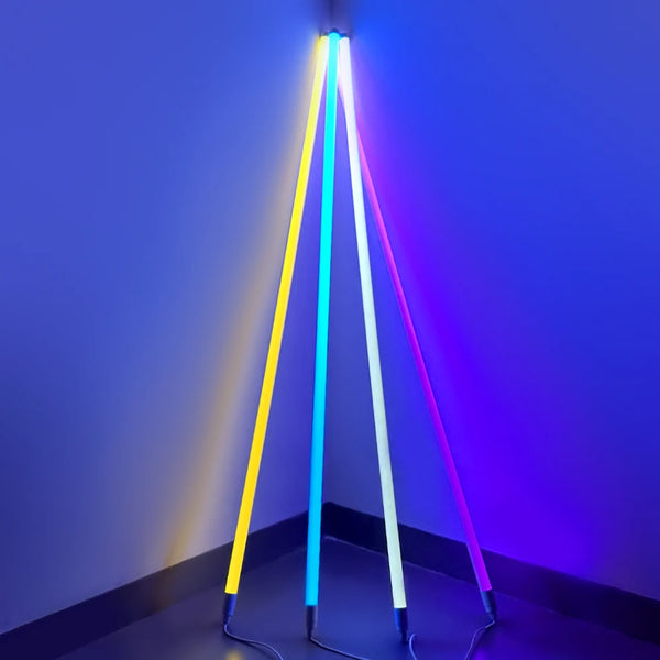 T5 T8 Led Tube Light Colorful Changing Remote Control Rgb Light Tube RGB Corner Floor
