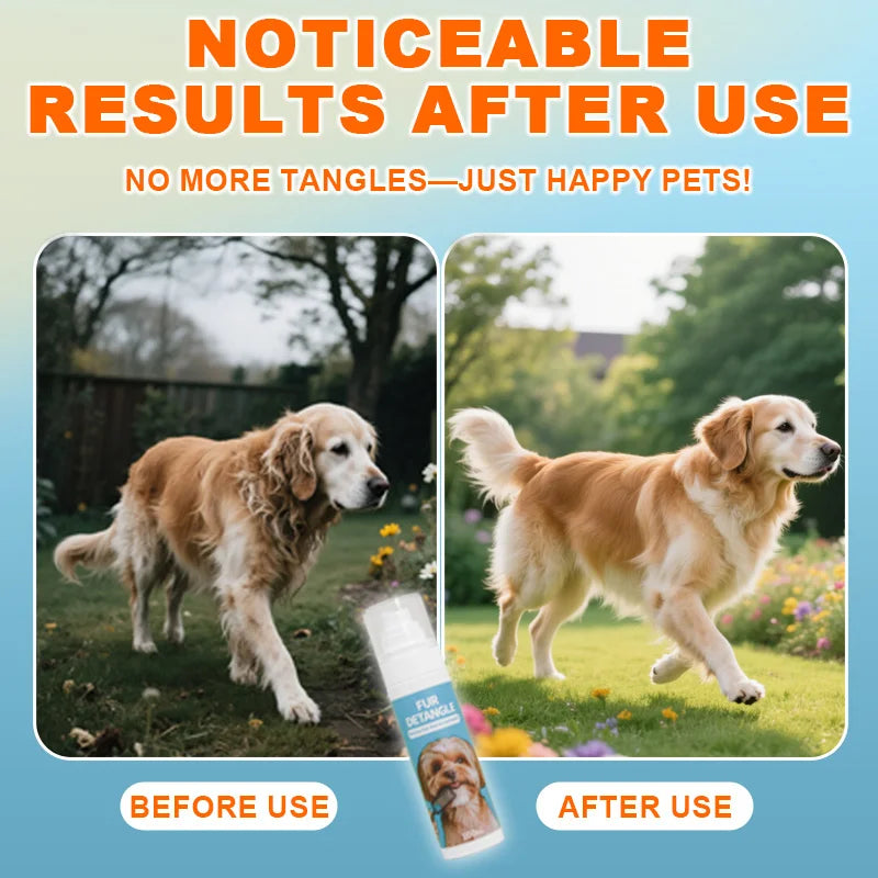 Pet Hair Care Fur Detangle Dog Grooming Spray Cat Shampoo Lavender Soothes Hydrates