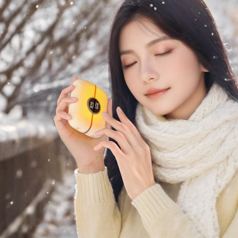Magnetic Hand Warmer 2 in 1 6000mAh USB Rechargeable Portable Hand Warmer Digital Display