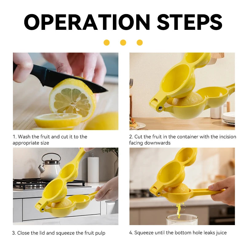 Aluminum Manual Lemon Juicer & Squeezer for Citrus Fruits-Sustainable Kitchen Accessory