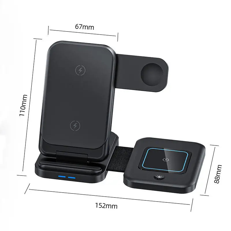 3 in 1 Fast Wireless Charging Station for Airpods Phone Iwatch Desktop Charging Stand