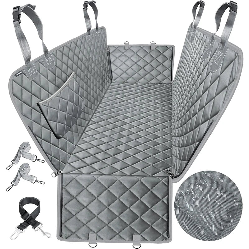 Pet Car Seat Cover for Back Seat Waterproof Dog Hammock for Cars SUVs Trucks Durable Car