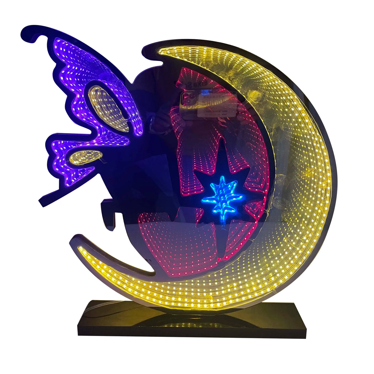 Personalized Indoor Home Window Decorations Butterfly LED 3D Infinity Mirror Halloween