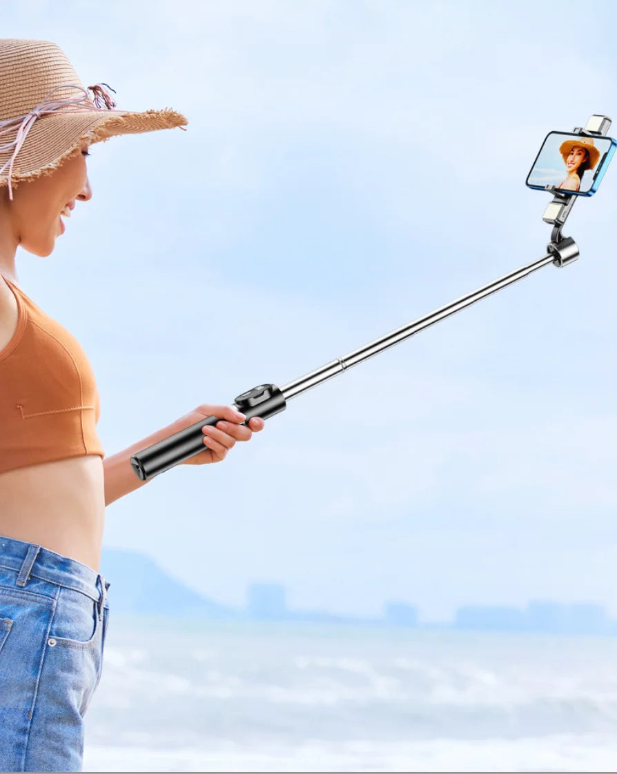 Stable Bluetooth Selfie Stick Tripod with Remote 2 in 1 Adjustable Phone Stand