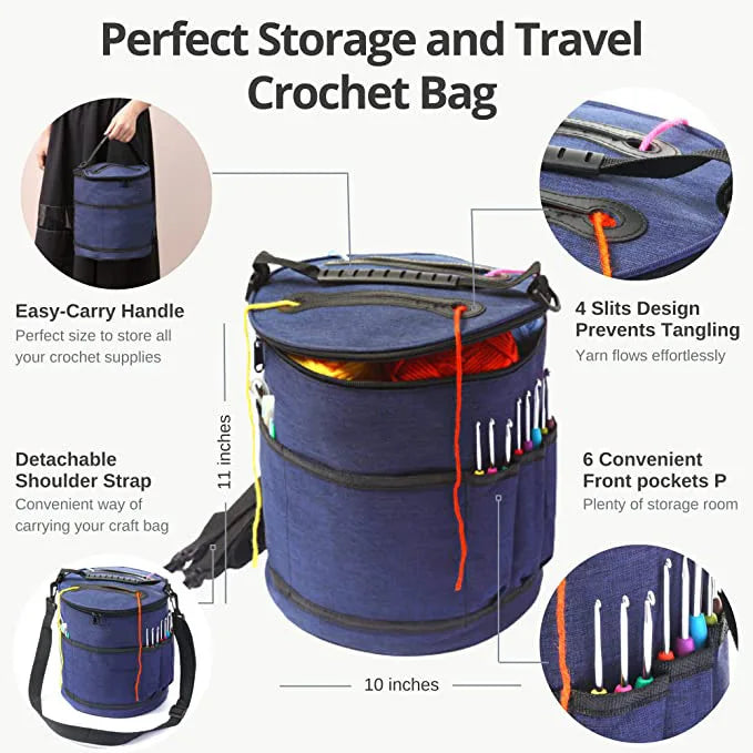 Custom 68 Pcs of Crochet Hook Set DIY Hand-Woven Sewing Kit with Wool Beginner Crochet