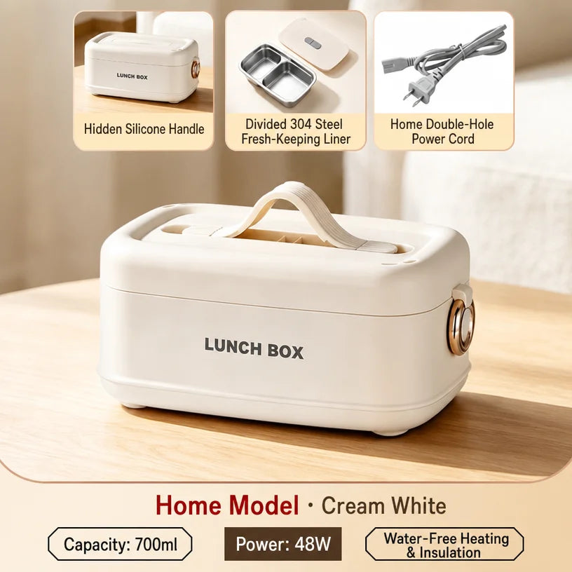 Electric Lunch Box 48W Low Power Back to School Stainless Steel Portable Electric Food