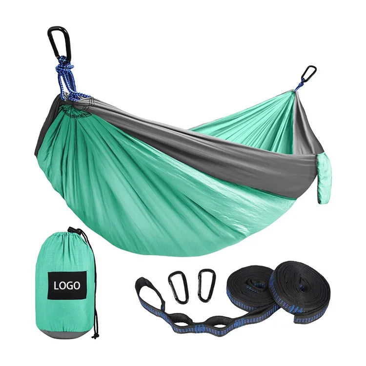 Nylon Camping Hiking Backpacking Travel Single & Double Parachute Camping Hammock 200kg