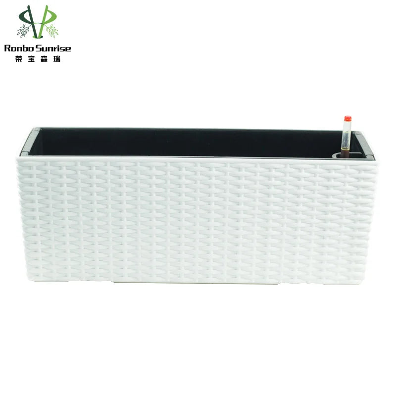 Large Home & Indoor/Outdoor Plastic Planters Pots Self Watering Lightweight Square Shape
