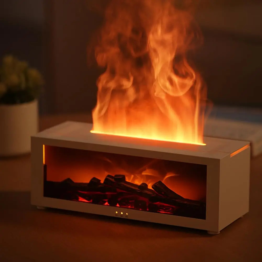 New Fireplace Aroma Diffuser Seven Color Timing Remote Control Simulation 3D Flame
