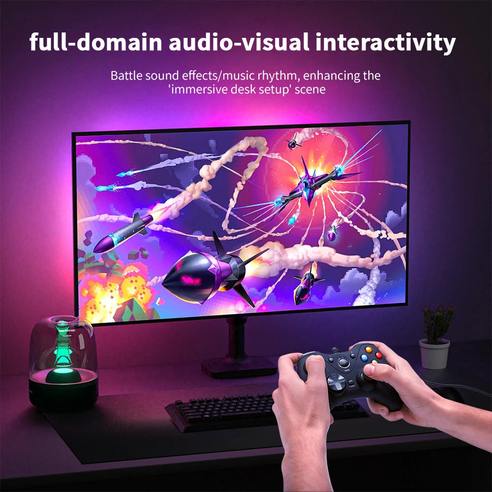 Smart Ambient TV PC Display Sync Computer Monitor Backlight LED Strip Light RGB Smart DIY