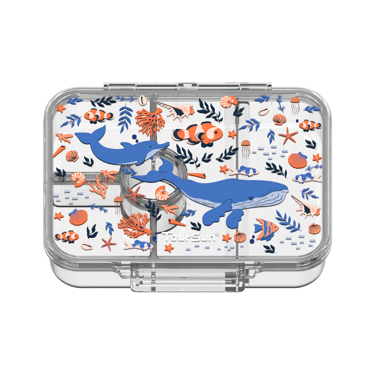 School-Grade Leak-Proof 5 Compartment Bento Box BPA-Free Food Grade Lightweight Lunch Box