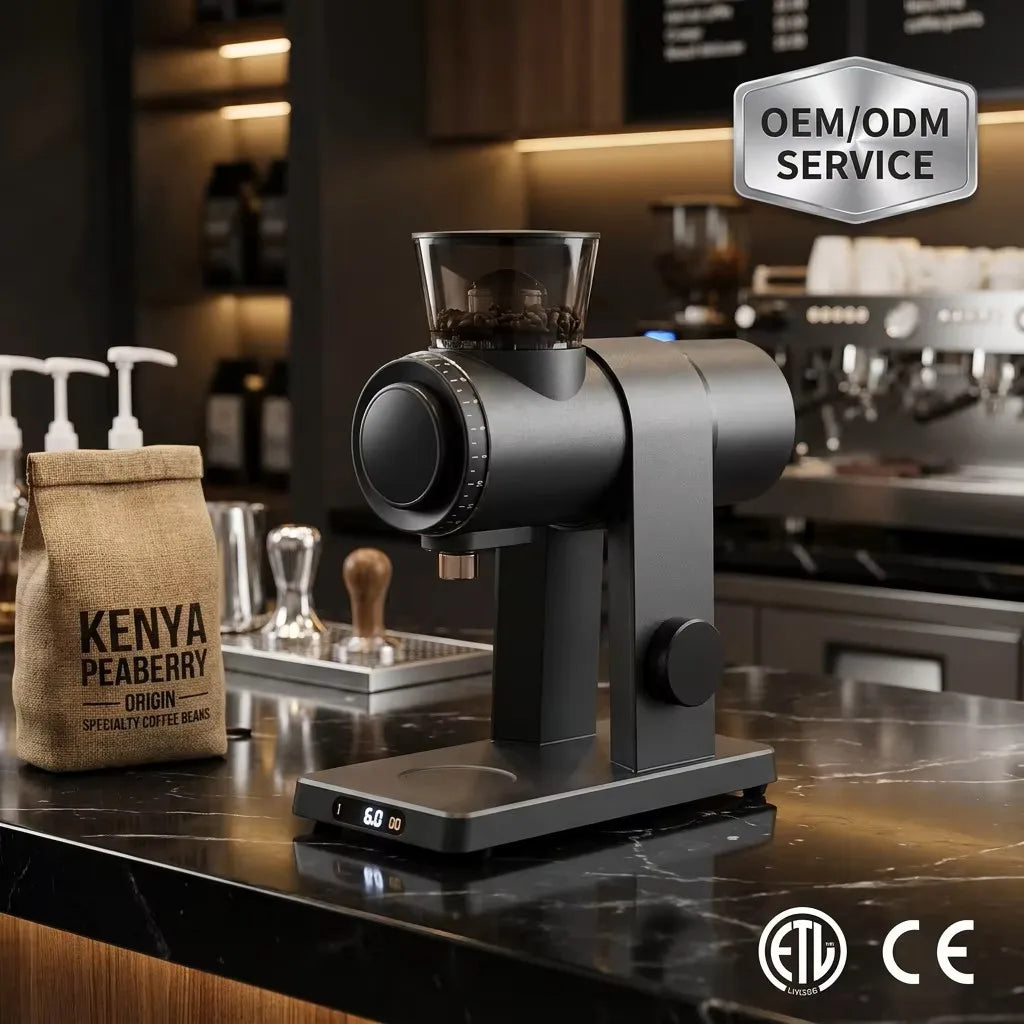 Burr Coffee Bean Grinder with 16 Precise Grind Settings Stainless Housing for Drip French
