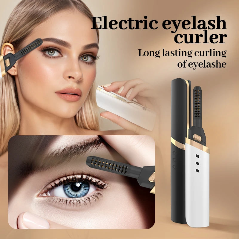 USB Charging Plastic Electric Heated Eyelash Perm Lifting Curlers with 24-Hour Lasting