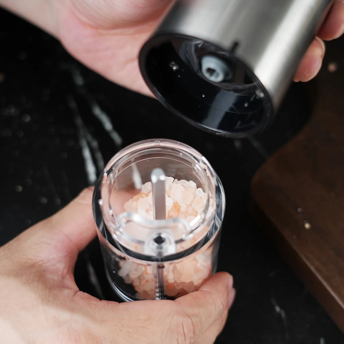 Electric Pepper Mill Salt Grinder Stainless Steel Rechargeable USB Automatic Electric