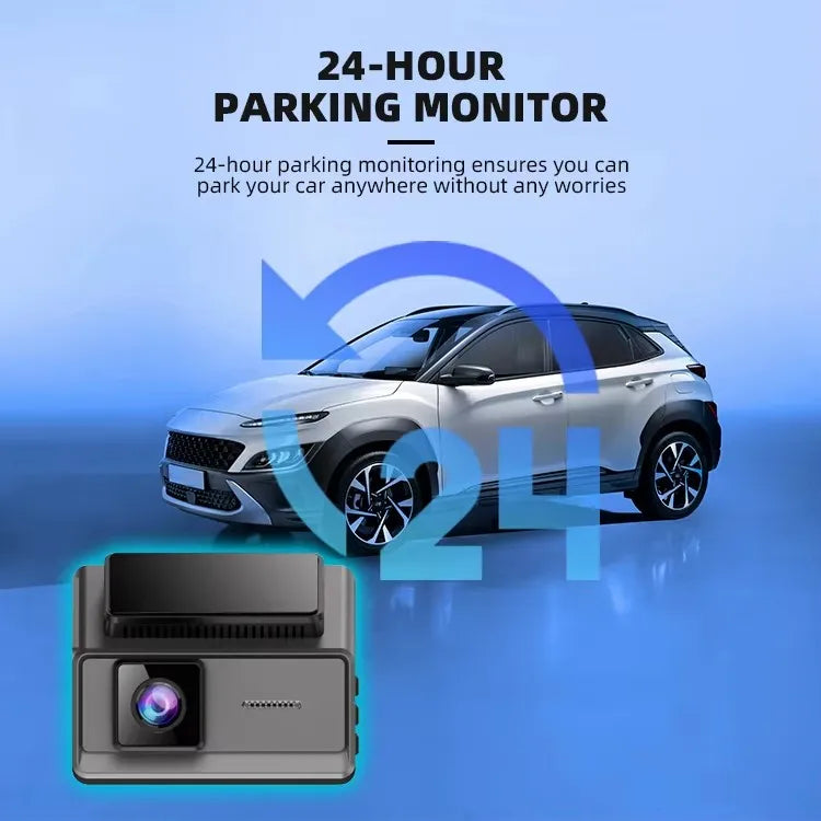 Full HD 2K Front+1K Rear 2 Channel Camera Dashcam 3.16 Inch IPS Screen Car DVR Front