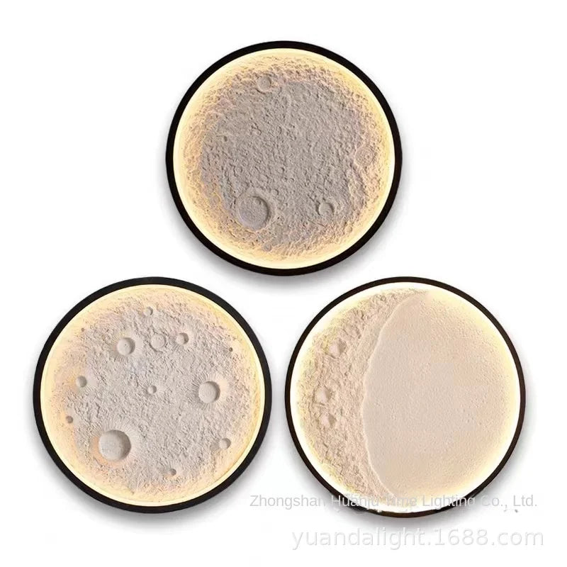 3D Realistic LED Resin Moon Wall Lamp for Living Room Transform Your Space with Cosmic