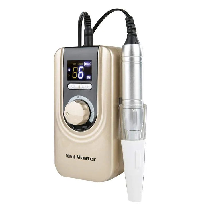 Electric Nail Drill Machine Portable 35000RPM Rechargeable Manicure Pedicure Machine