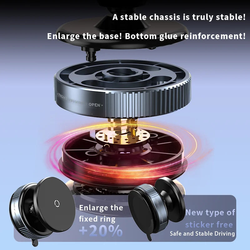 360 Rotation Magnetic Multi-Function Portable Car Phone Holder Universal Plastic Suction