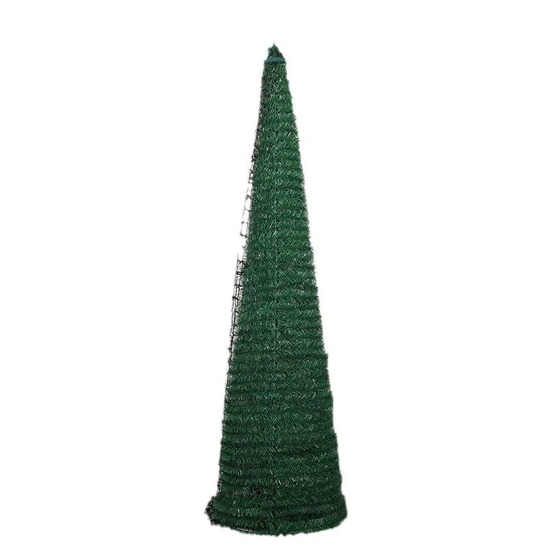 Large Standing Silver Sequin PVC Artificial Christmas Tree Star Topper Realistic Slim