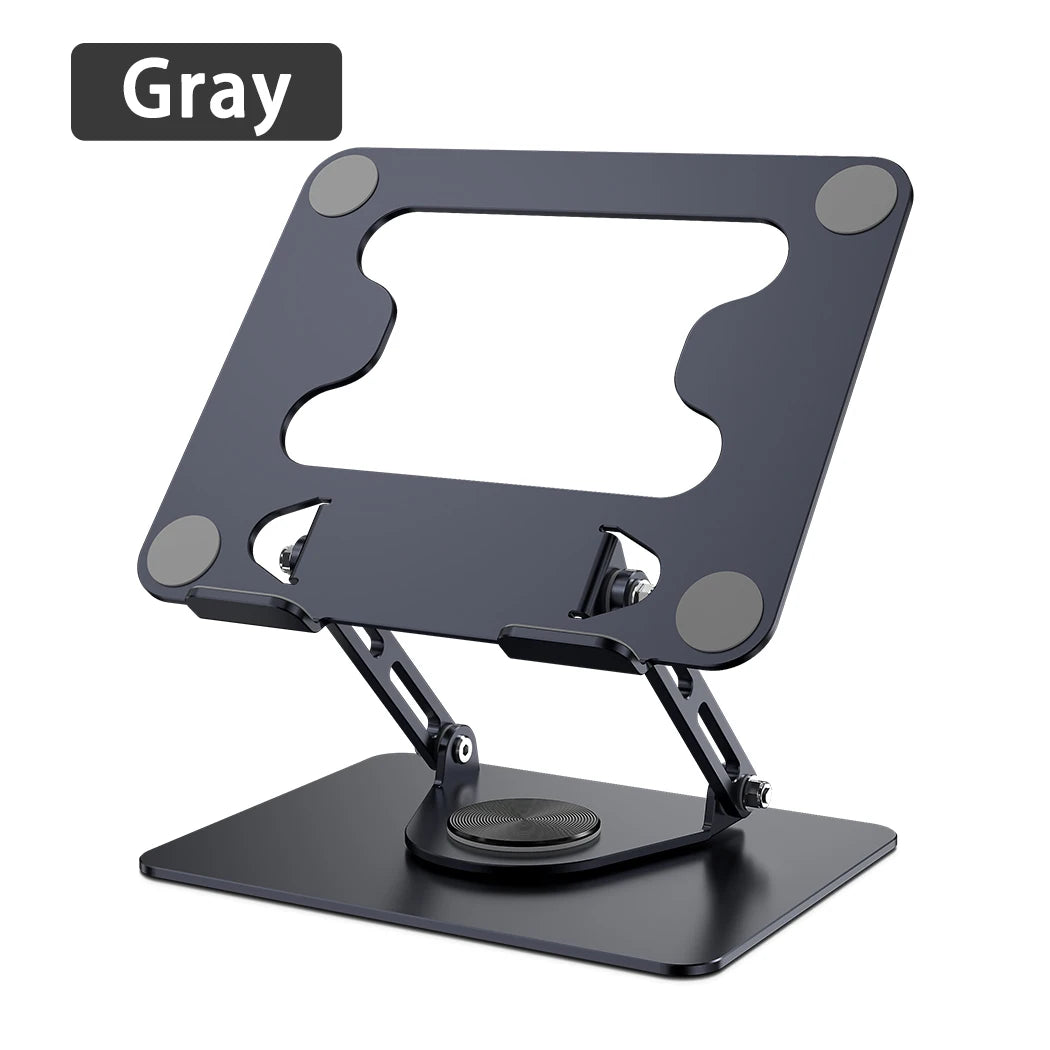 360° Rotatable Laptop Stand, Ergonomic Foldable Carbon Steel with Height Adjustable