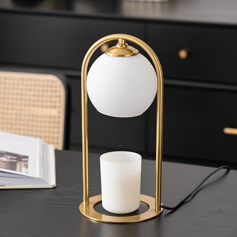 Glass Ball Modern Electric Candle Warmer Lamp Luxury Fragrance Scented Candle Table Lamp