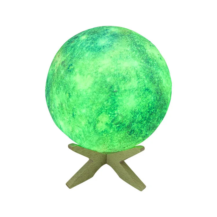 New Creative Modern Dovetail Bracket Moon Lamp Children'S Gift Table Lamp Acrylic LED 3D