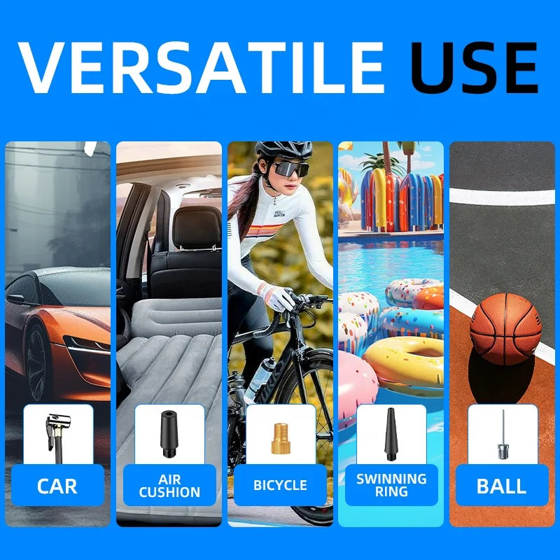 Wireless Digital Screen Display Alloy Multi-Function Car Air Compressor Portable Tire