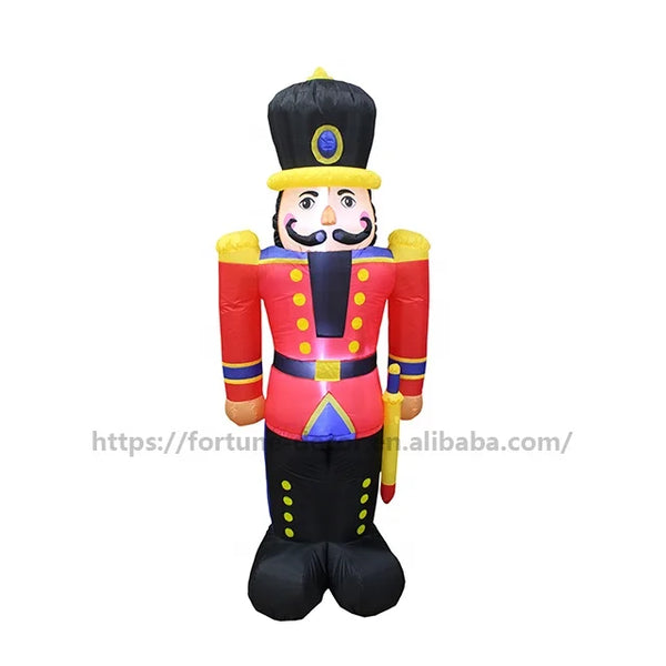 Inflatable Nutcracker Soldier, 180cm Tall, Indoor and Outdoor Christmas Decor