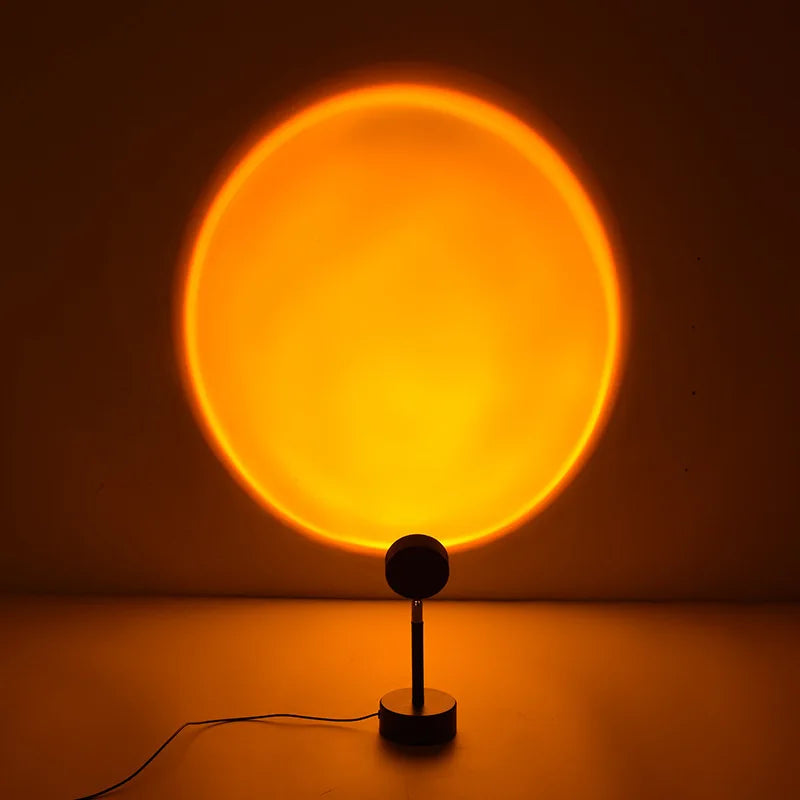 Modern Led Sunset Lamp Night Floor Light 180 Degree Rainbow Sunset Projector Lamp