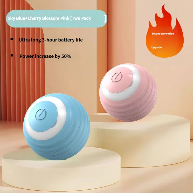 Electric Automatic Modern TPR Bite-Resistant Bouncing Ball Chew Toy