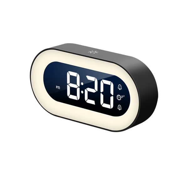 Smart Wake Up Night Light Children Digital Led Sunrise Table Alarm Led Clock