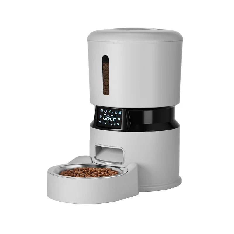 Smart WiFi Automatic Pet Feeder 4L, App-Controlled Dry Food Dispenser
