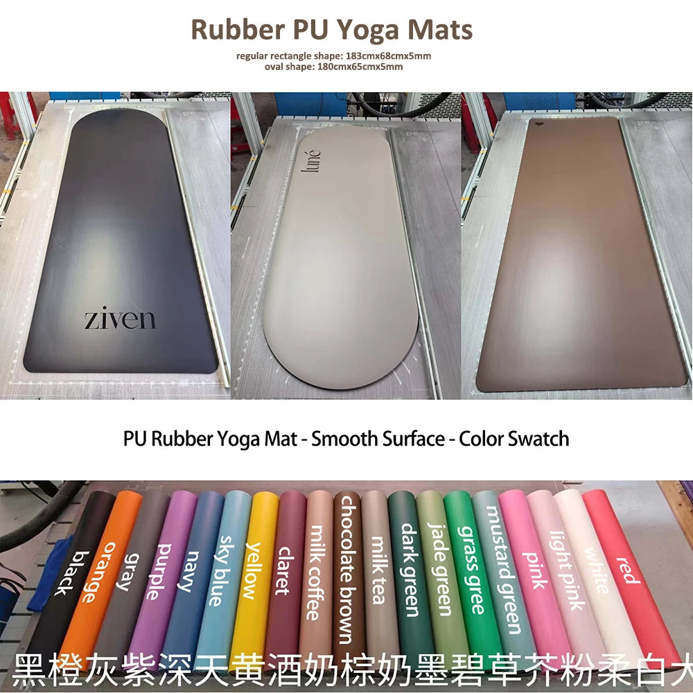 PU Natural Rubber Yoga Mat Personalized Thick Eco Friendly Yoga Mat