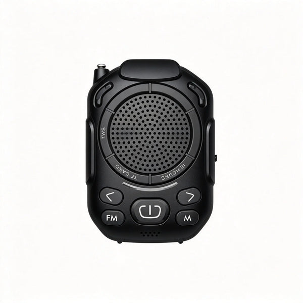 New Black Color BT6.0 12H Play Time Portable Wireless Sports Wearing Speaker for Camping,