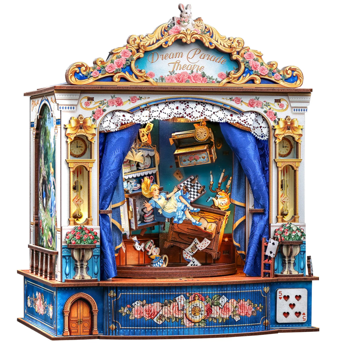 Top Gift DIY Book Nook 3D Wooden Puzzle Miniature House DIY Craft Kit Assembled Wooden Toy