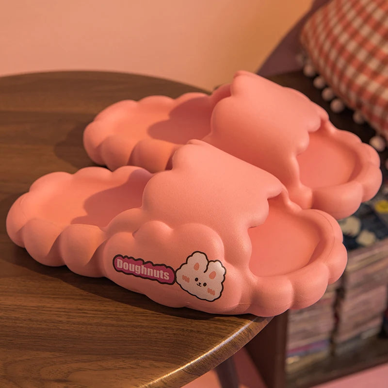 Summer Women Slipper Cloud Design Lovely Cartoon Sandals Female Couples Outdoor EVA Thick