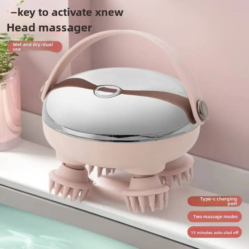 Portable Handheld USB Rechargeable 3 Modes Electric Cordless Hair Scalp Massager
