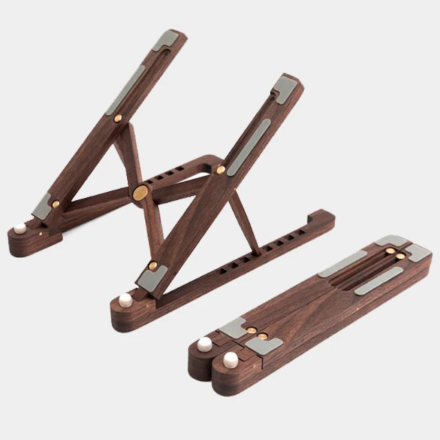 Wood Foldable Laptop Stand Adjustable Laptop Stand for Desk with Multiple Angles Portable