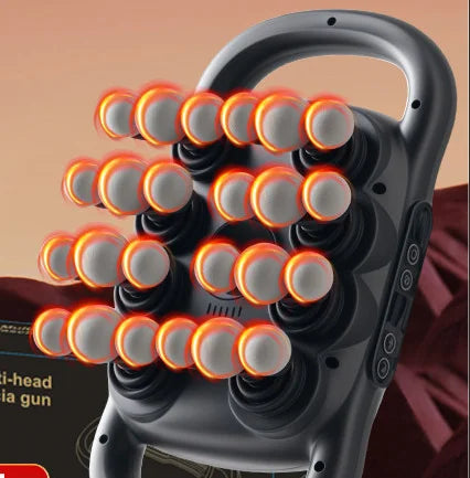 Smart Big Massage Gun 30 Speed Levels 1800mAh Battery Free Hand Full-Body Massager Gun