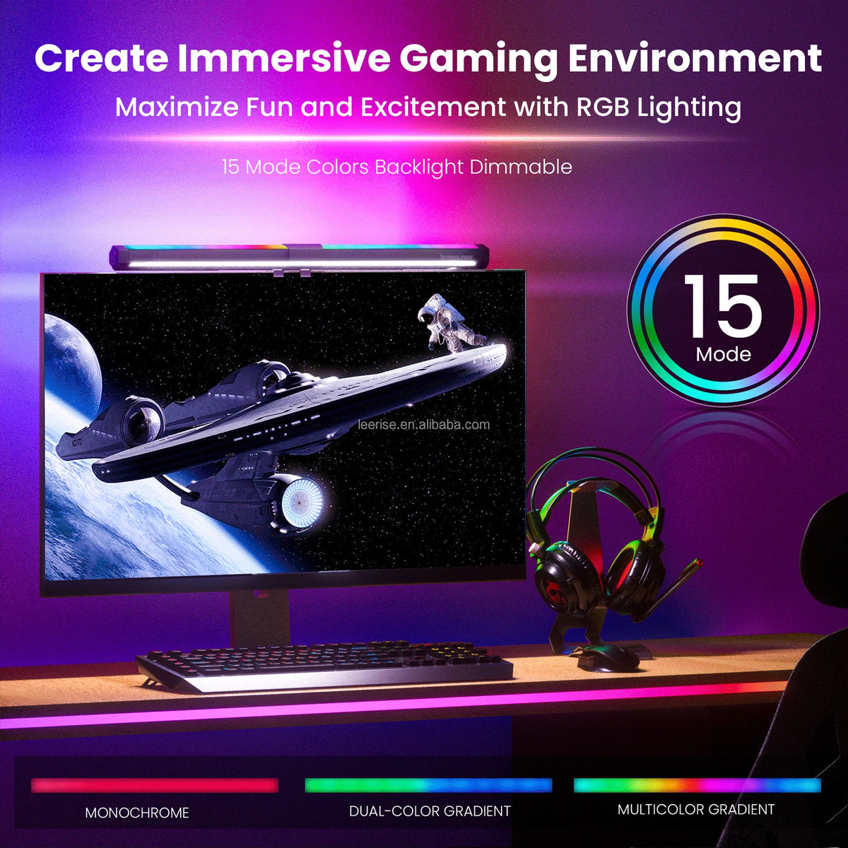 Eye Protection RGB Backlight PC Computer Screen Hanging Monitor Light Bar Office Working