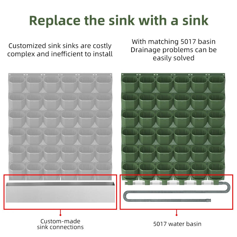 Vertical Garden Wall Automatic Watering Hydroponics Planting System Flowers Modern Plant