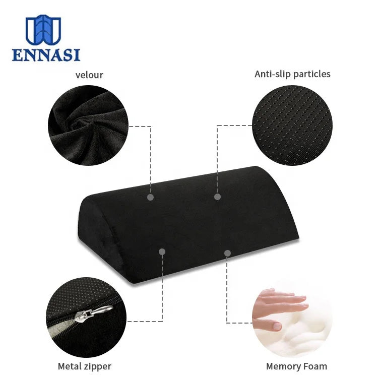 Ergonomic Non-Slip Orthopedic Foot Pillow Memory Foam Under Desk Foot Rest Cushion