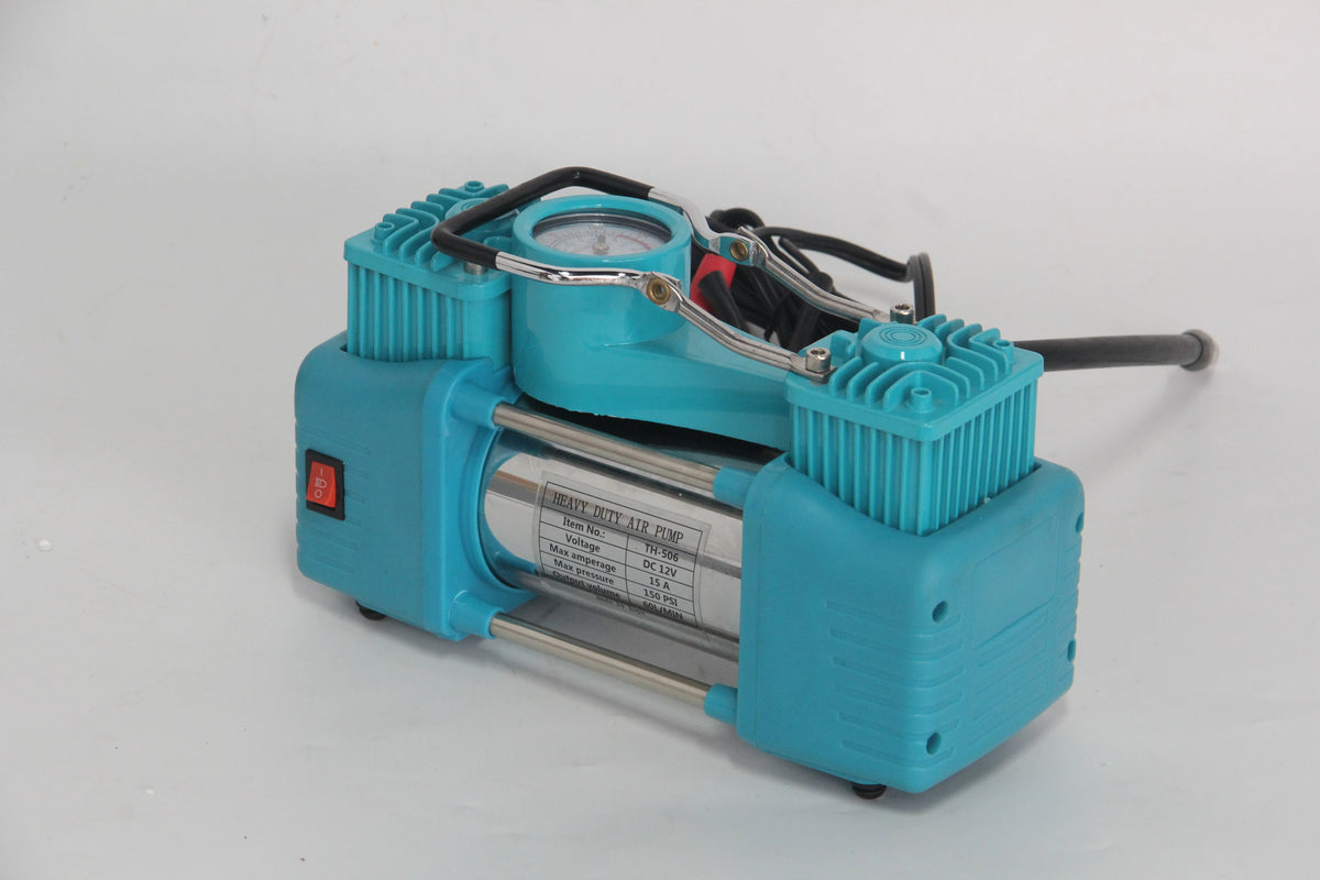 Portable Double Cylinder Tyre Inflator DC 12v Rapid Tire Inflator with LED Emergency