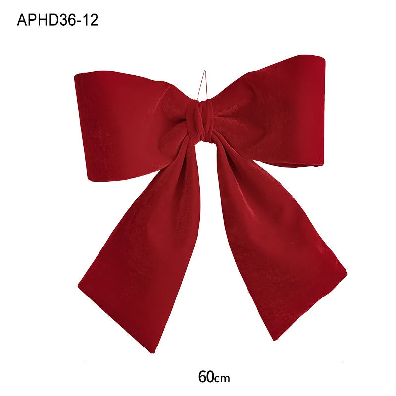 JQ Handmade Korean-Style Oversized Christmas Bow Tree Topper for Festive Home Decor