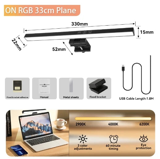 Usb Dimmable Display Rgb Lights for Eye Protect Laptop Lamps Led PC Computer Monitor