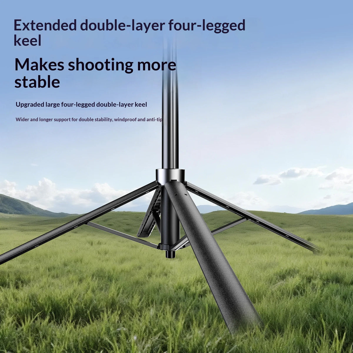 Model T82 Four Support Legs Aluminium Alloy 1.8m Selfie Tripod with Sub-Handle Selfie