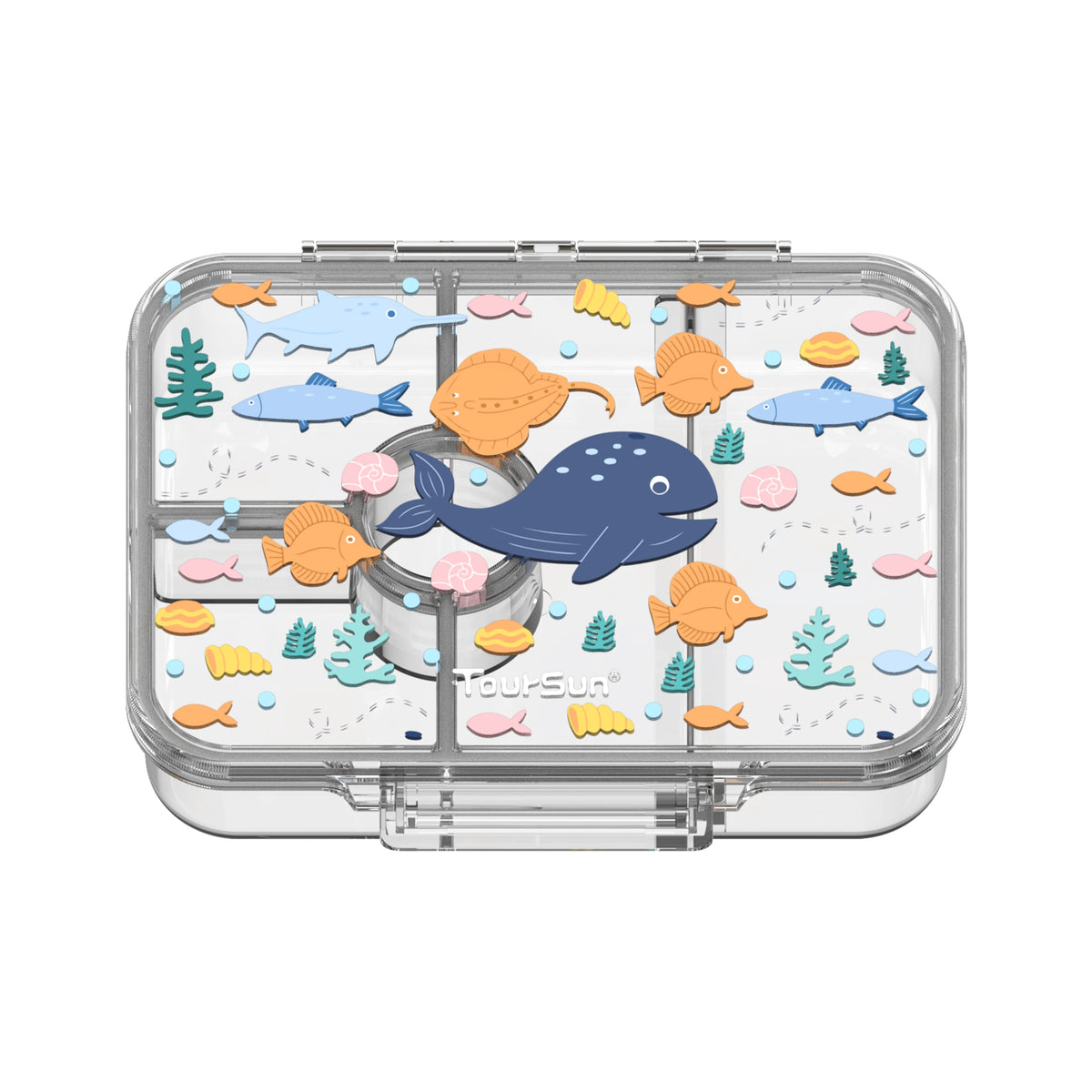 School-Grade Leak-Proof 5 Compartment Bento Box BPA-Free Food Grade Lightweight Lunch Box