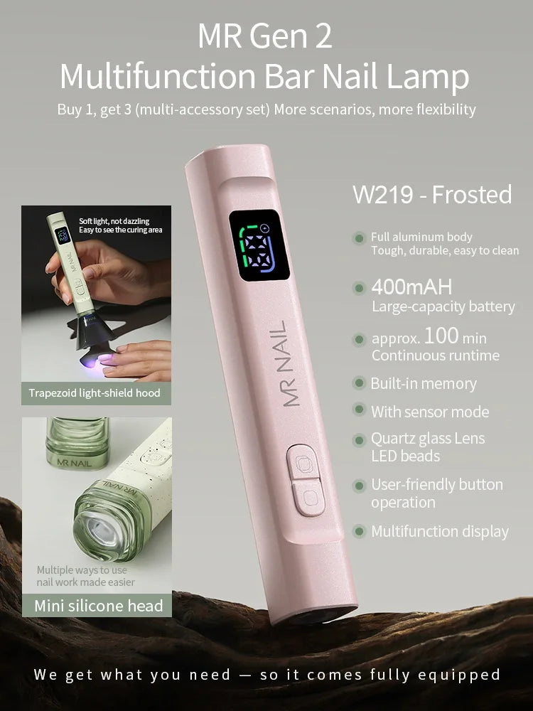 Mrnail One-Word Nail Phototherapy UV Lamp Battery-Powered Small Handheld Automatic